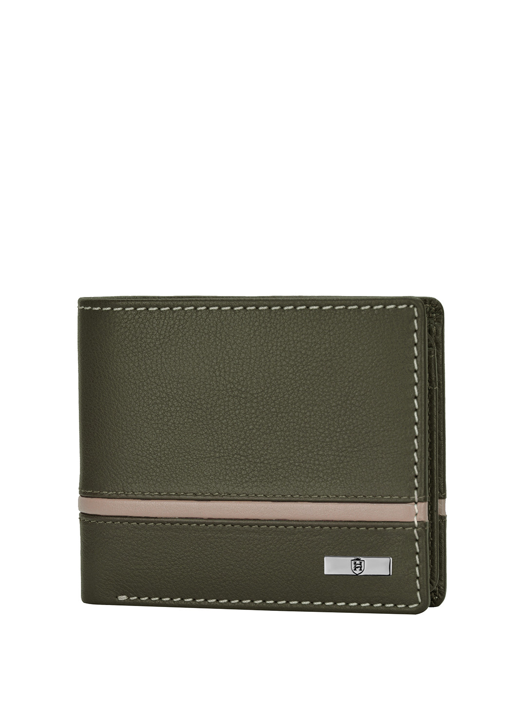 Hornbull Denial Green RFID Protected Genuine Leather Two Fold Wallet