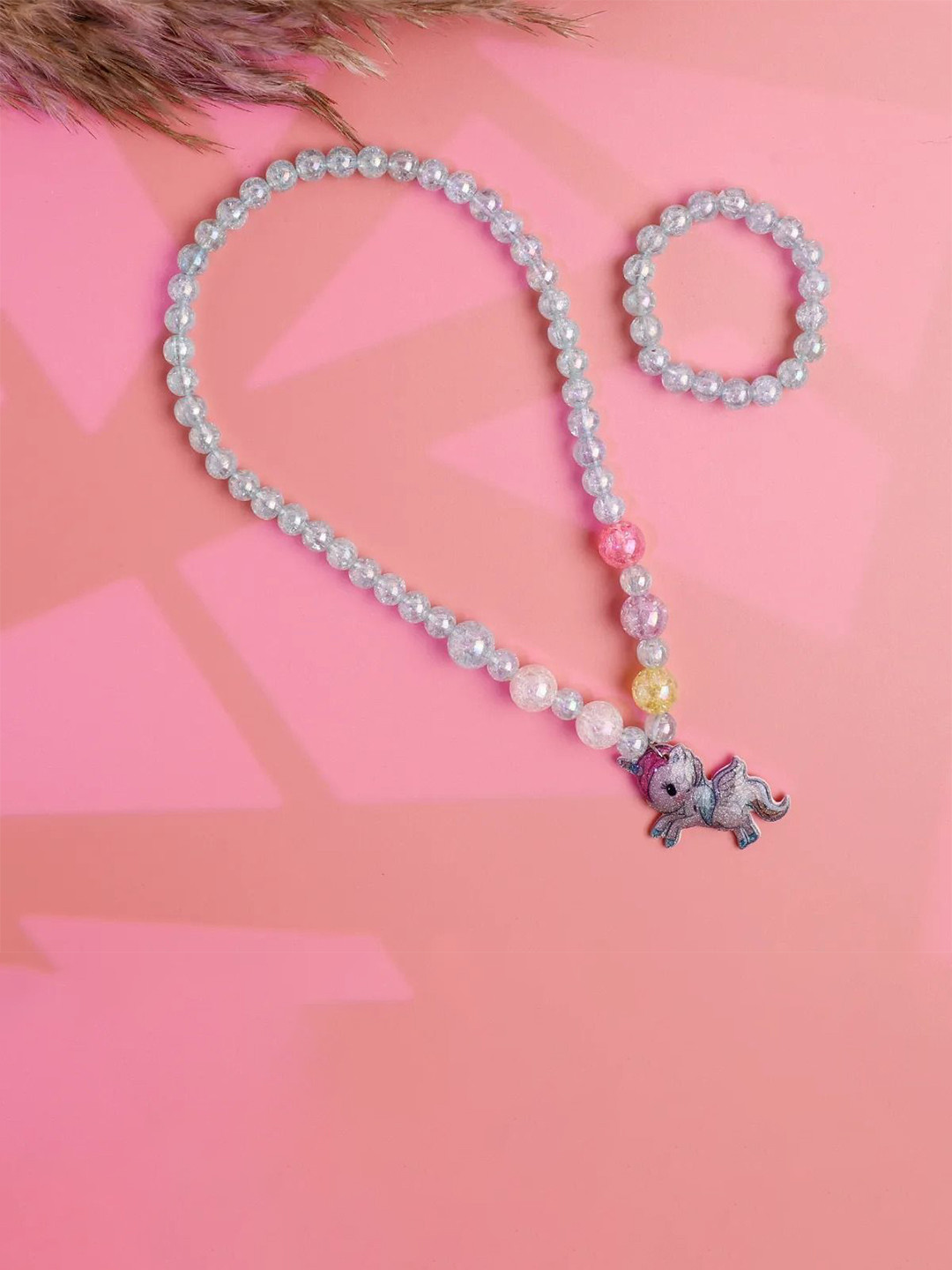 Jewelz Girls Unicorn Beaded Necklace and Bracelet