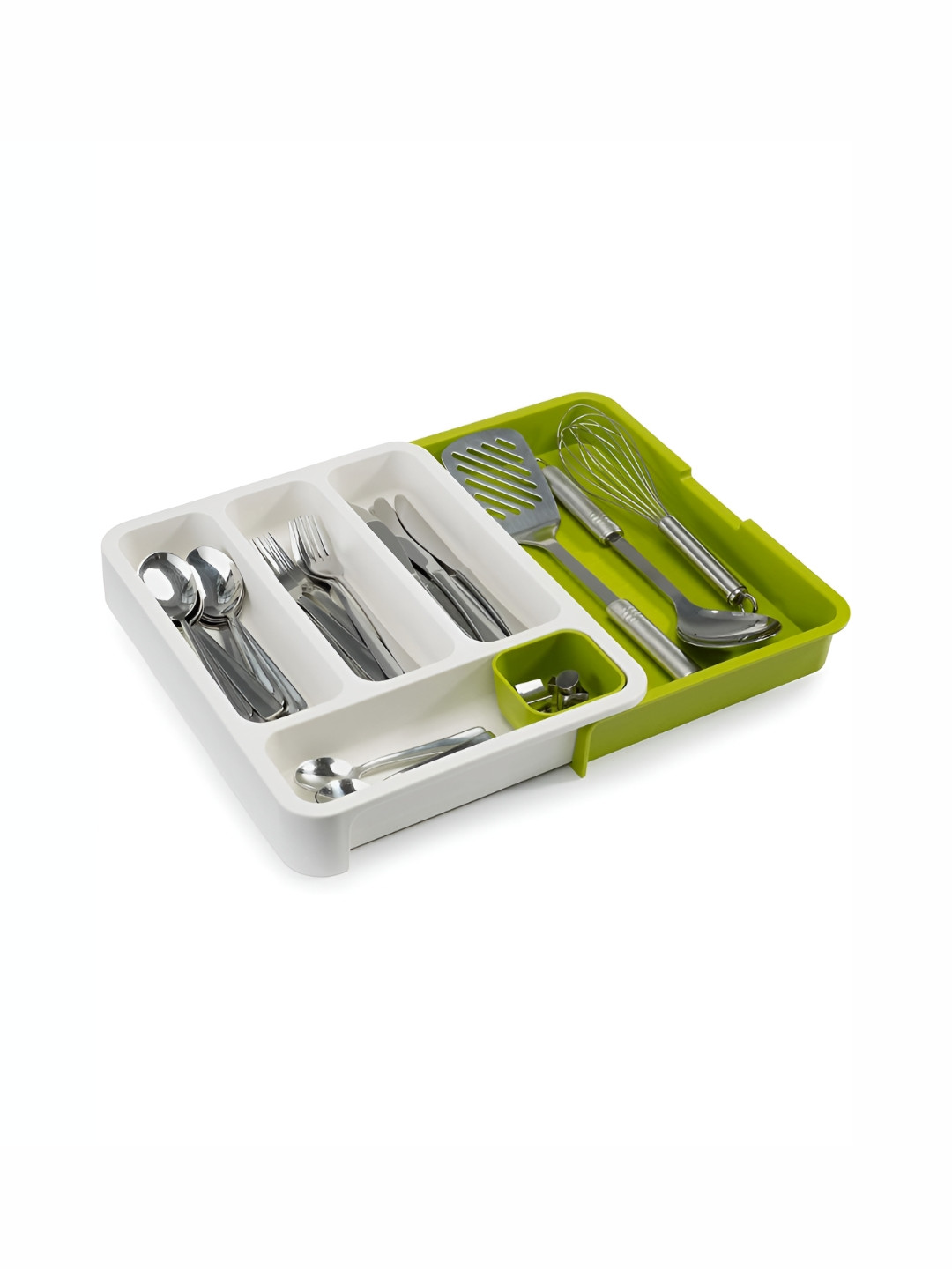 HOUSE OF QUIRK Green & White Compartments Super Strong Multi-Utility Organiser