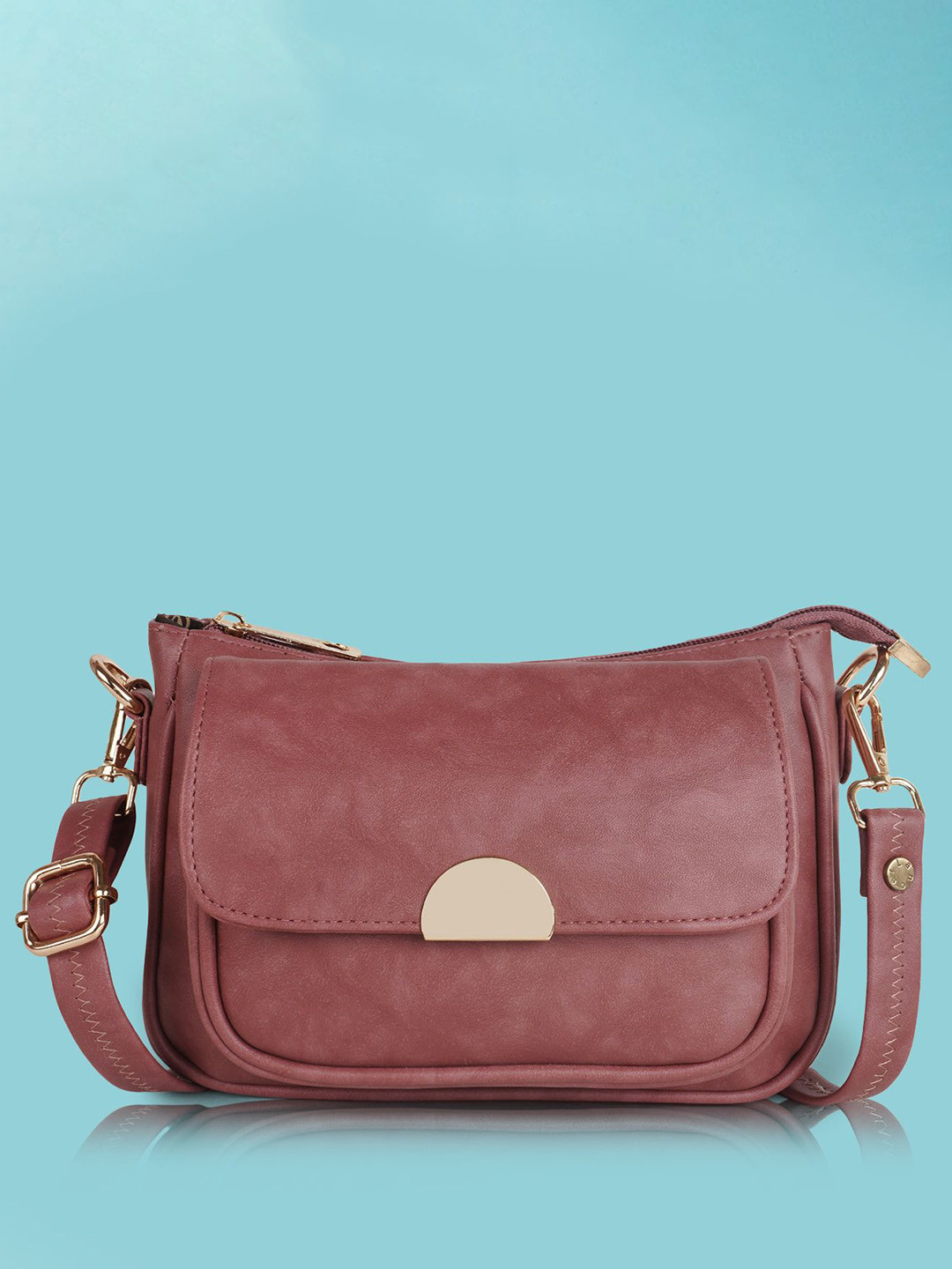 Lancer Women Solid Crossbody Leather Sling Bag