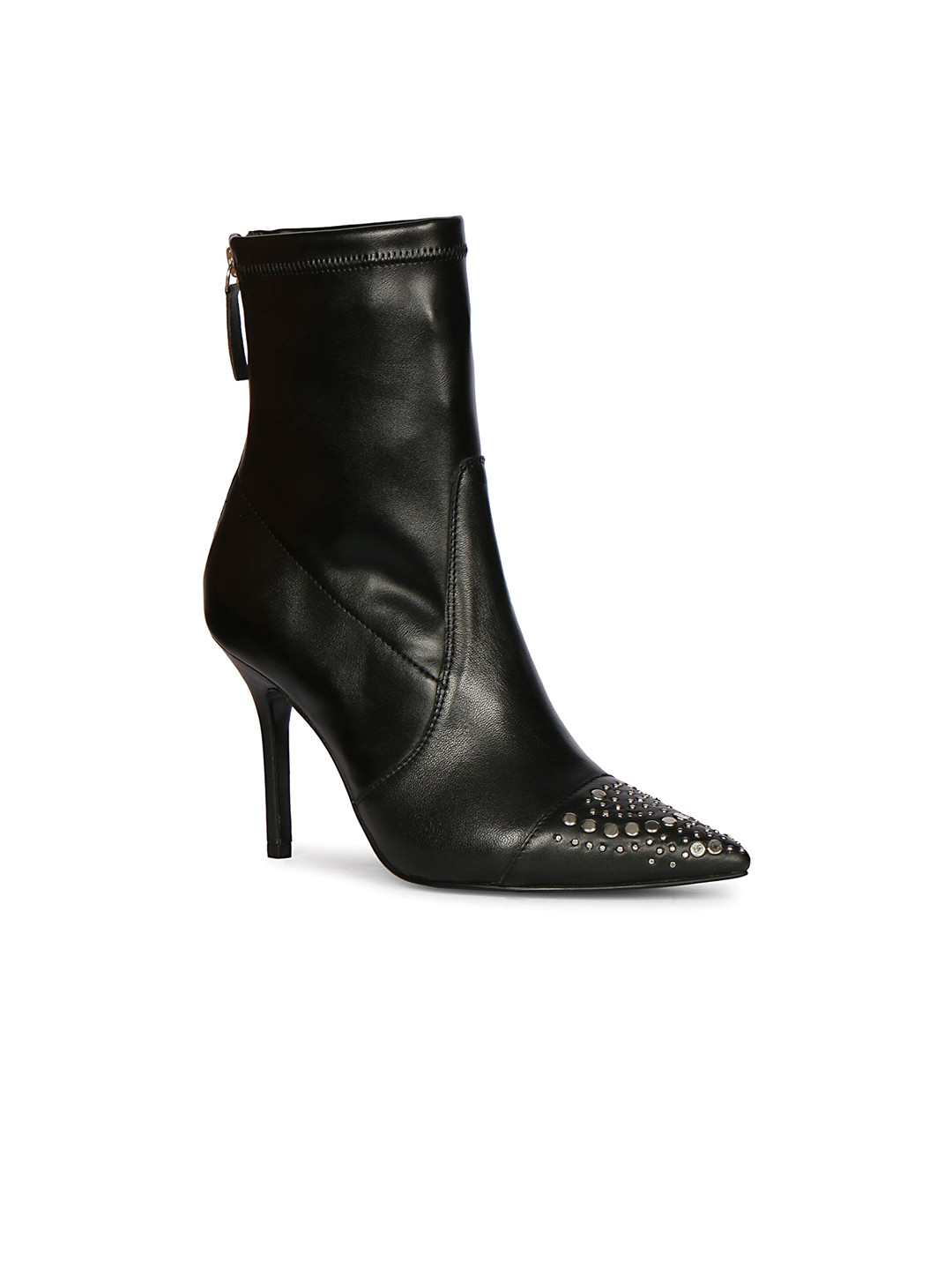 Saint G Women Studded Stretch Napa Leather Stiletto Ankle Winter Boots