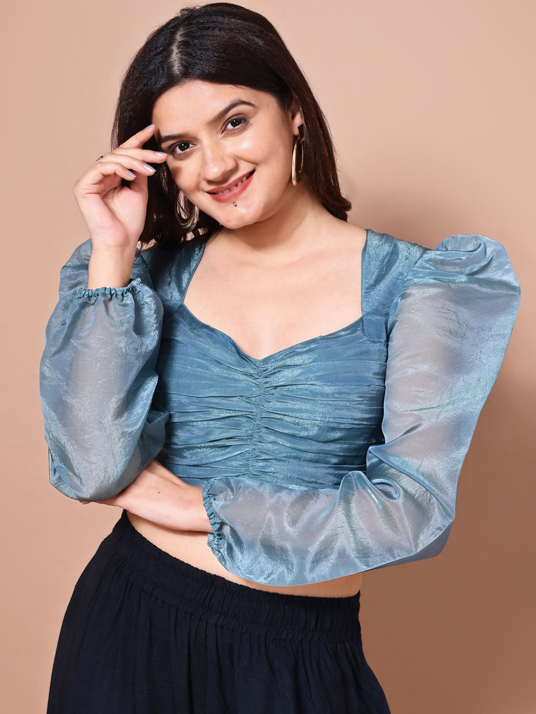 SAZRIKA Shimmer Non-Padded Saree Blouse