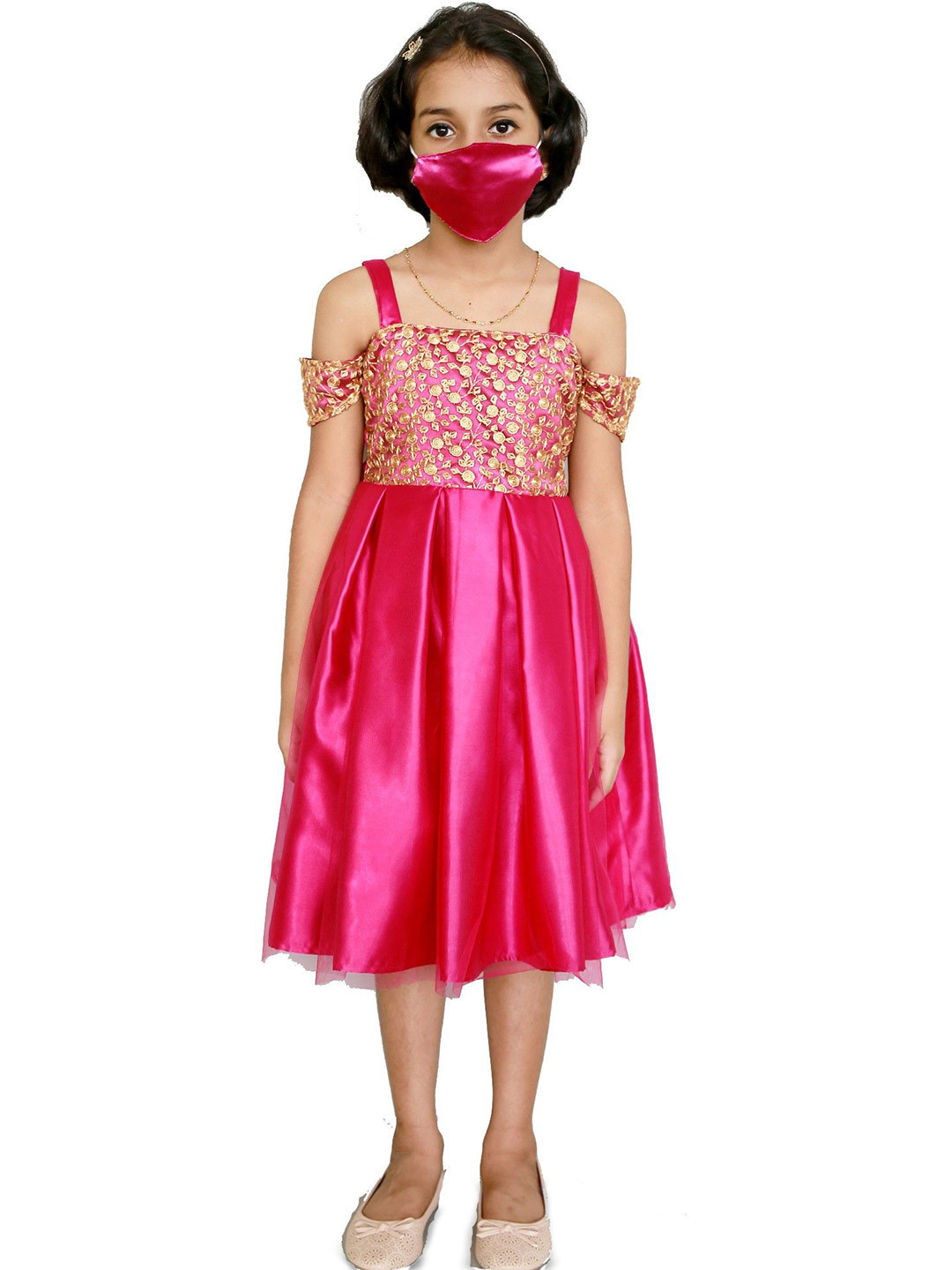 BAESD Embroidered Girls Embroidered Fit & Flare Dress