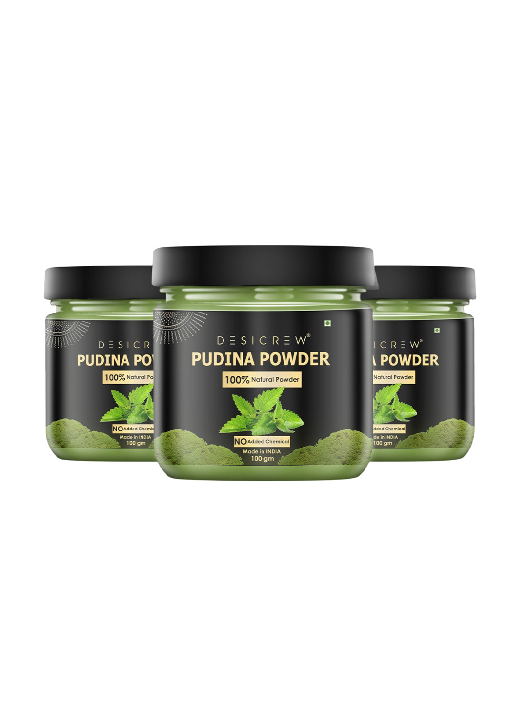 Desi Crew Set Of 3 Pudhina Powder Mask - 100 g Each