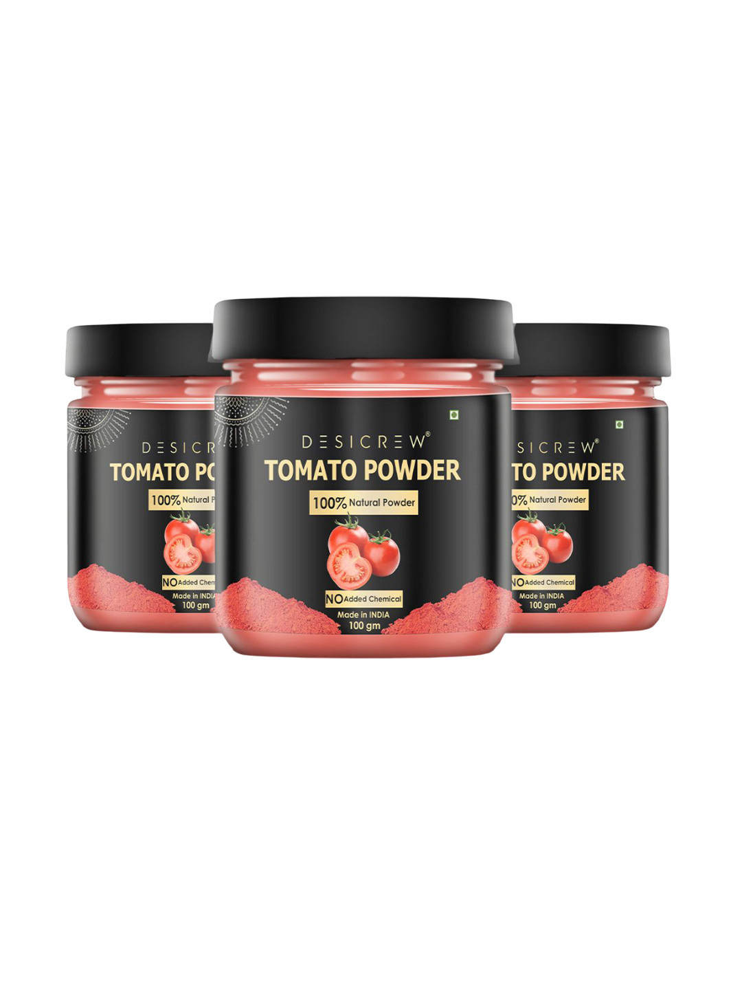 Desi Crew Set Of 3 Tomato Powder For Brighten Up Complexion - 100 g Each