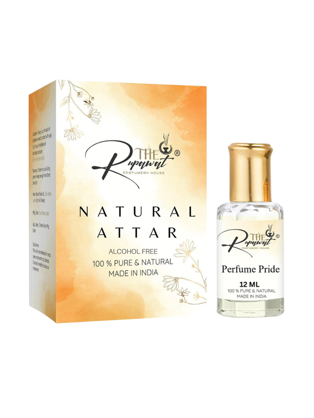 THE RUPAWAT Perfumery House Perfume Pride 100% Pure & Natural Alcohol Free Attar - 12 ml