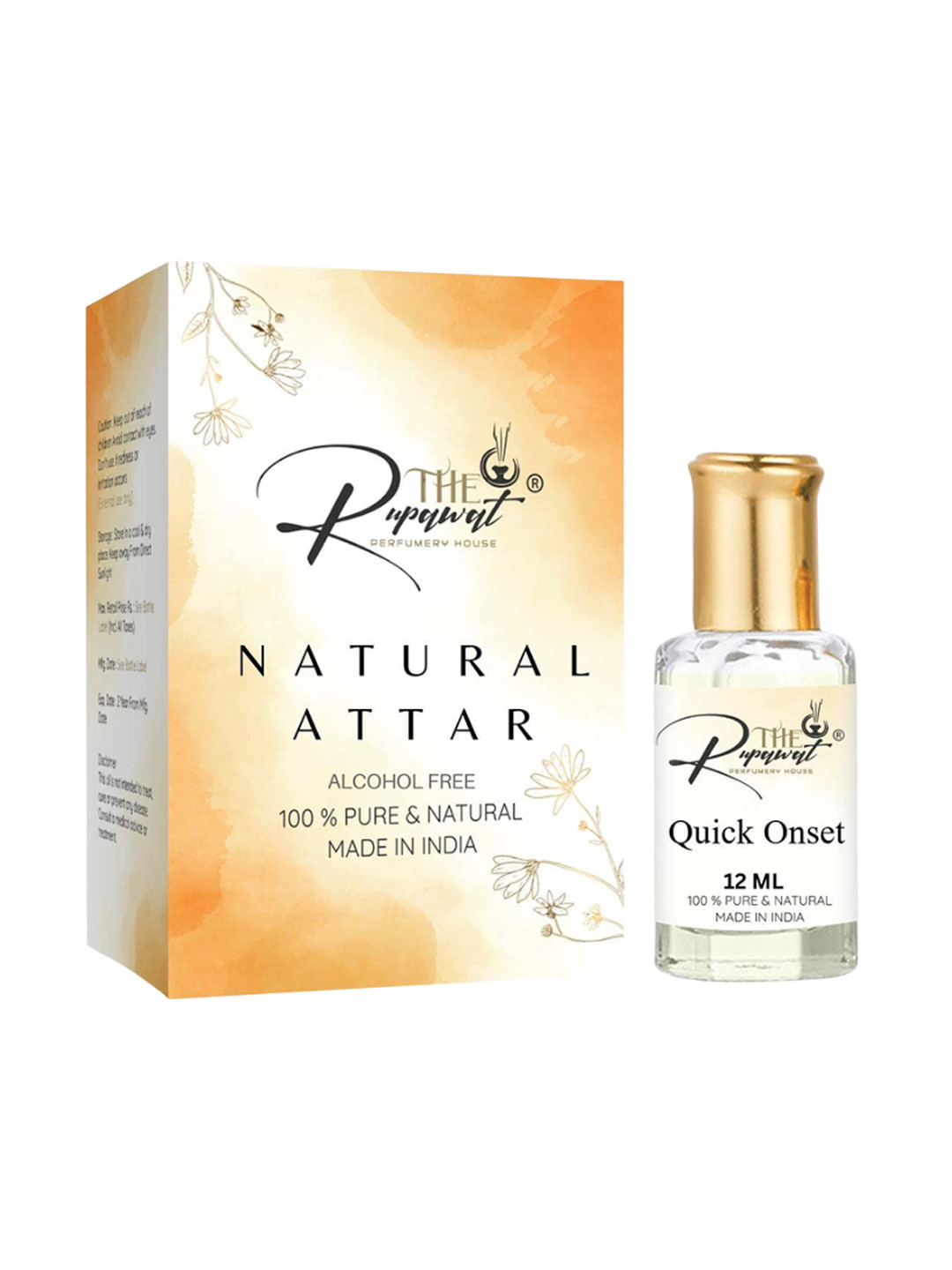 THE RUPAWAT Perfumery House Quick Onset Natural & Alcohol Free Attar - 12 ml