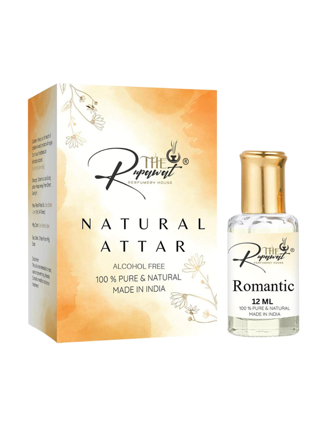 THE RUPAWAT Perfumery House Romantic 100% Pure & Natural Alcohol Free Attar - 12 ml