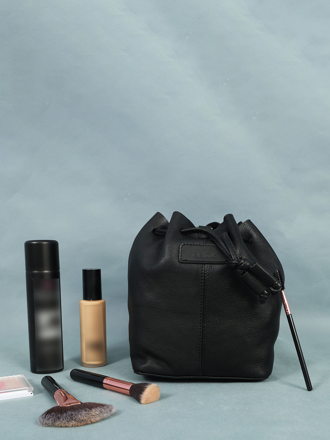 Celtic Women Textured Bucket Leather Sling Bag