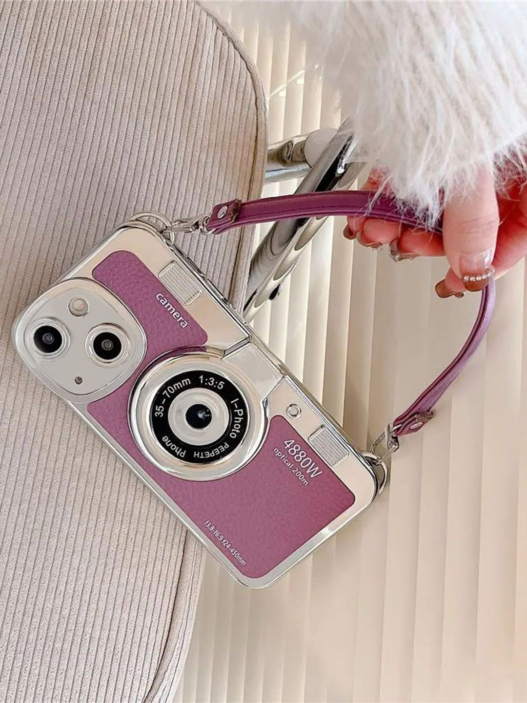 Luxury Kase LK106 3D iPhone 15 Plus Leather Pattern Protective Case