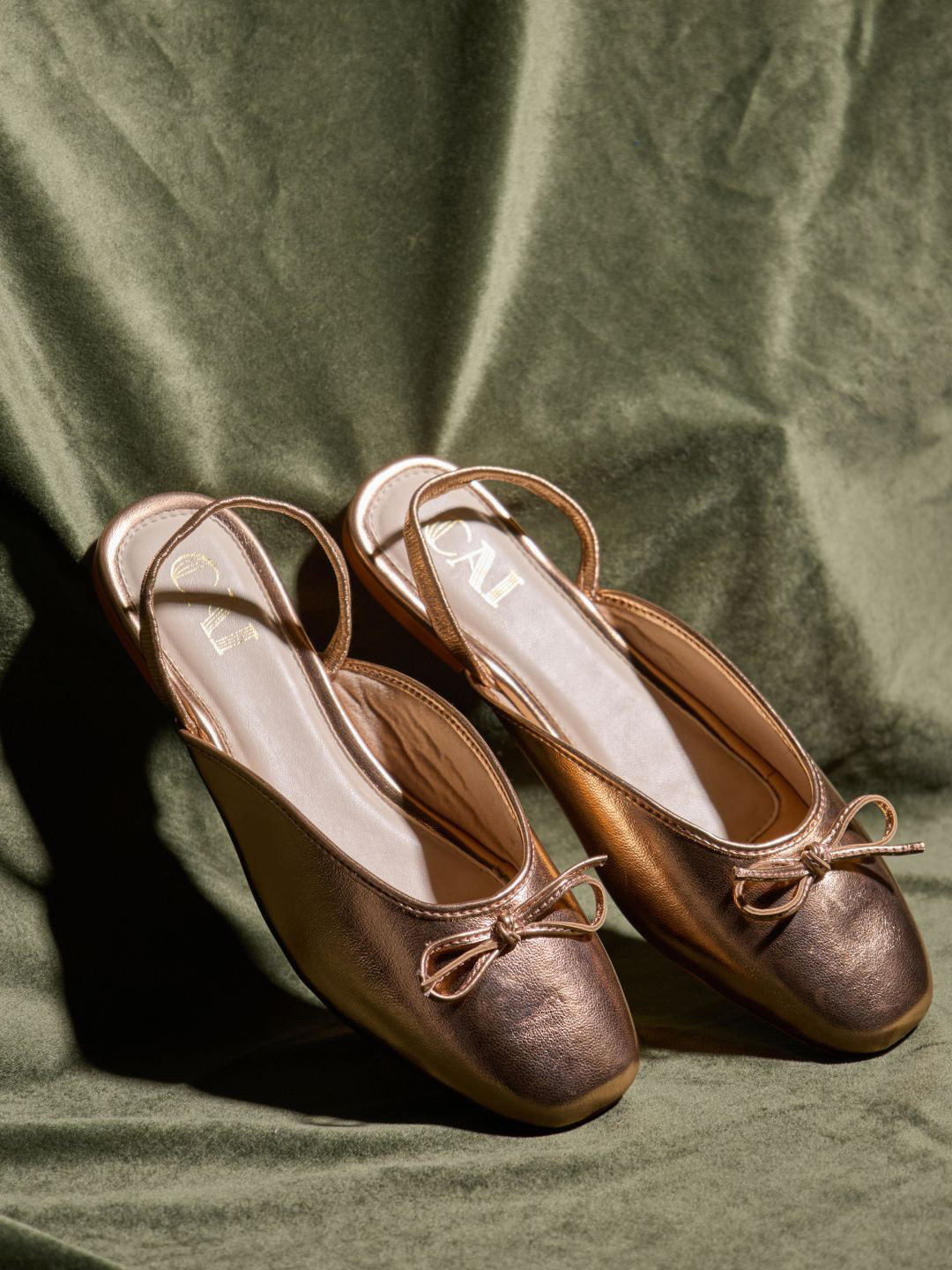 CAI Women Bow Ballet Ballerinas with Bows Flats