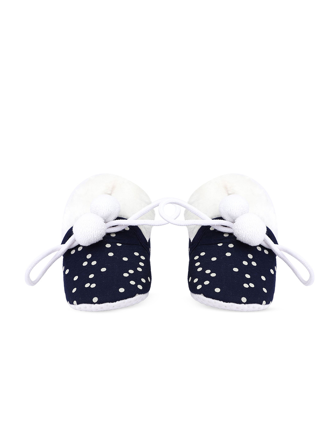 COCO CANDY Kids Pom Pom Polka Dot Booties