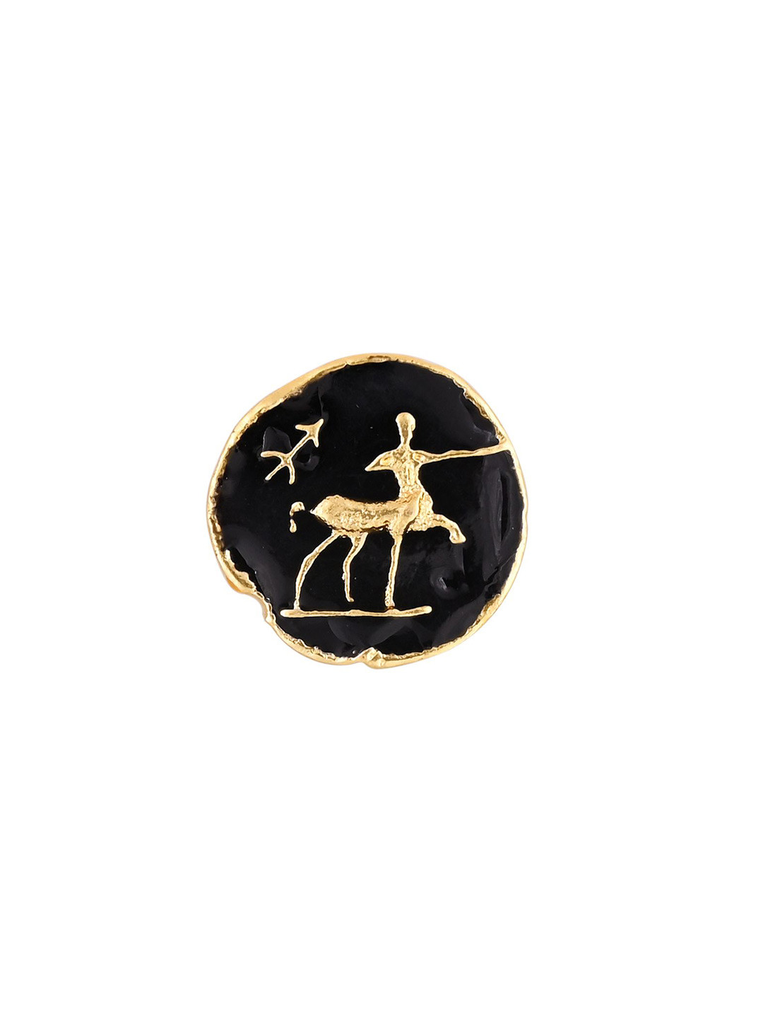 House of Pataudi Men's Gold Plated Brooch