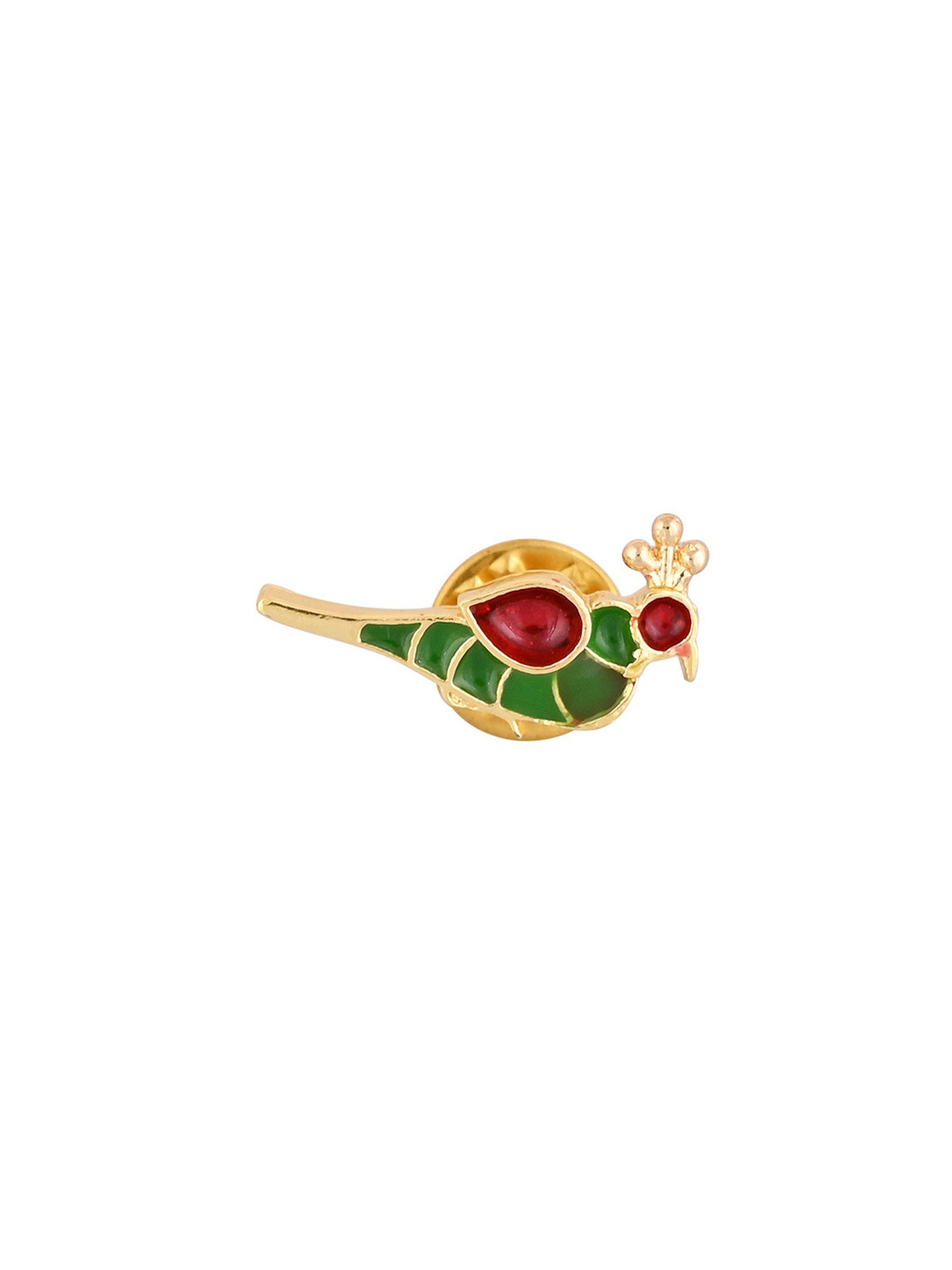 House of Pataudi Men's Gold-Plated Brooch