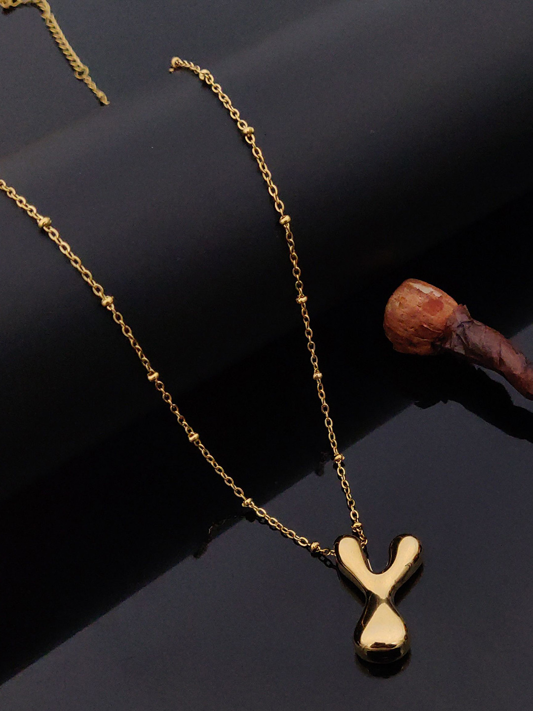 ANJNI CREATION Gold-Plated Stainless Steel Tarnish-Free Waterproof Clover Chain