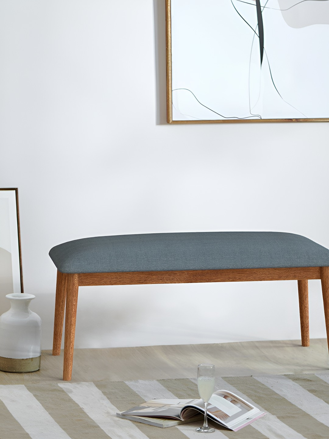 Chumbak Jodhpur Bench - Sailor Blue Lounge Chair