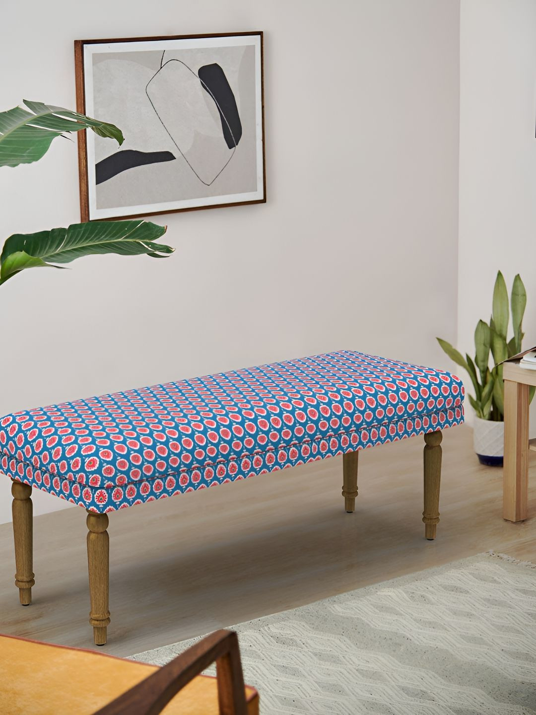 Chumbak Nawaab Bench - Blue Ikkat