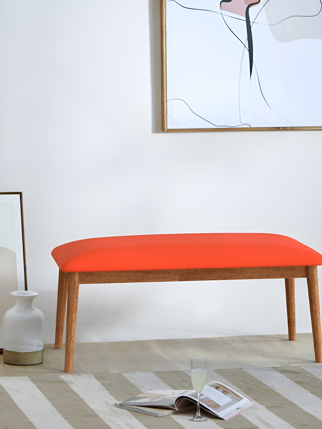 Chumbak Coral Wooden Jodhpur Bench