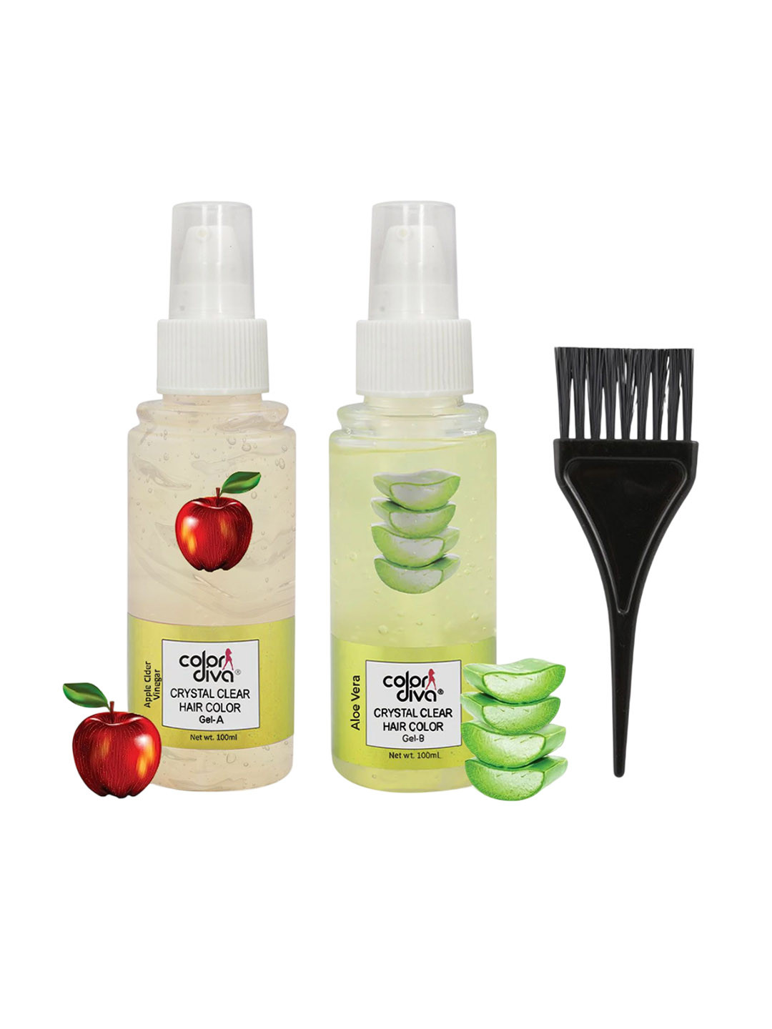 Adbeni Crystal Clear Amonia Free Gel Hair Color - 100 ml Each - Dark Brown