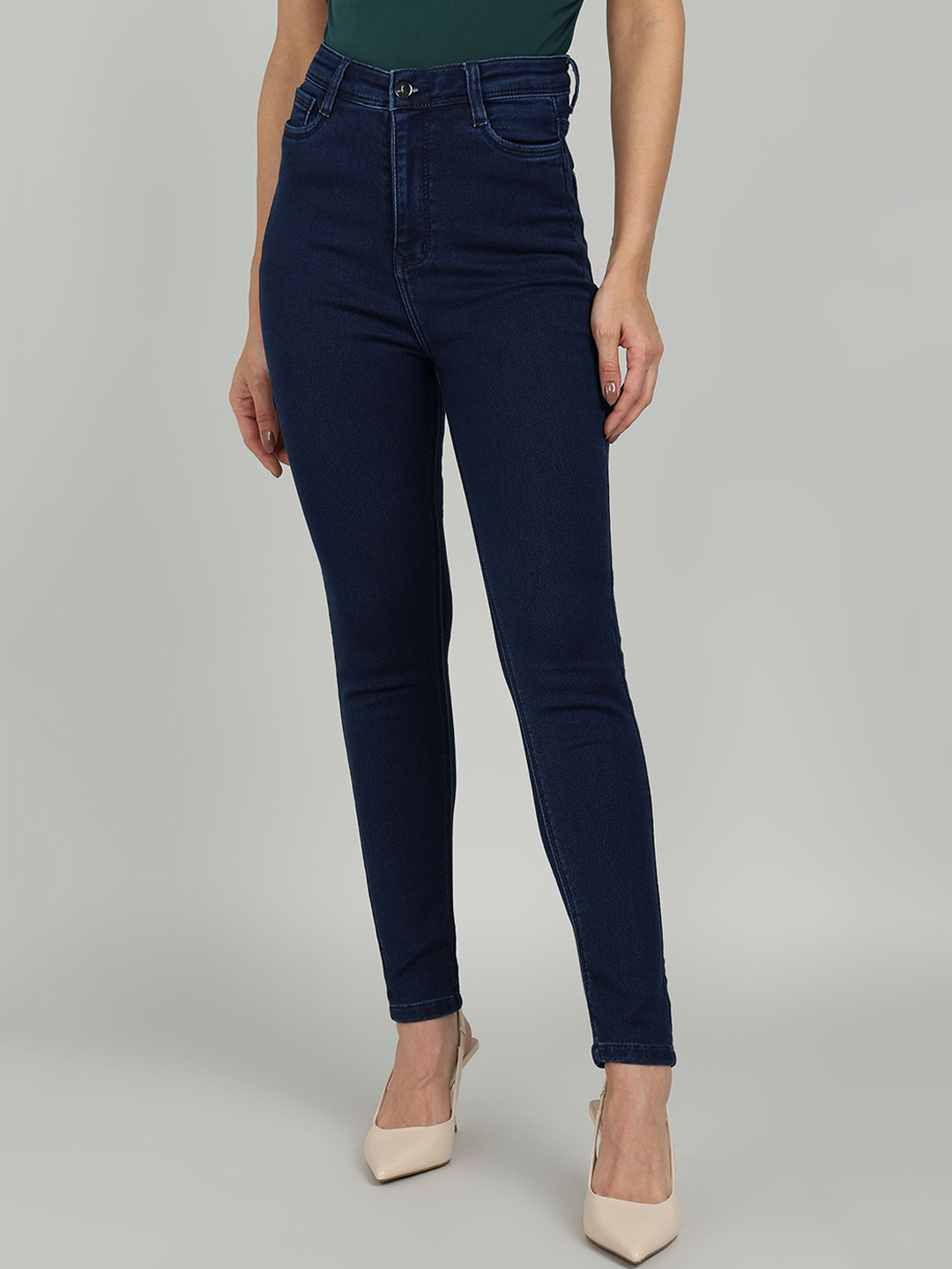 OMG CREATION Women Skinny Fit High-Rise Clean Look Stretchable Jeans