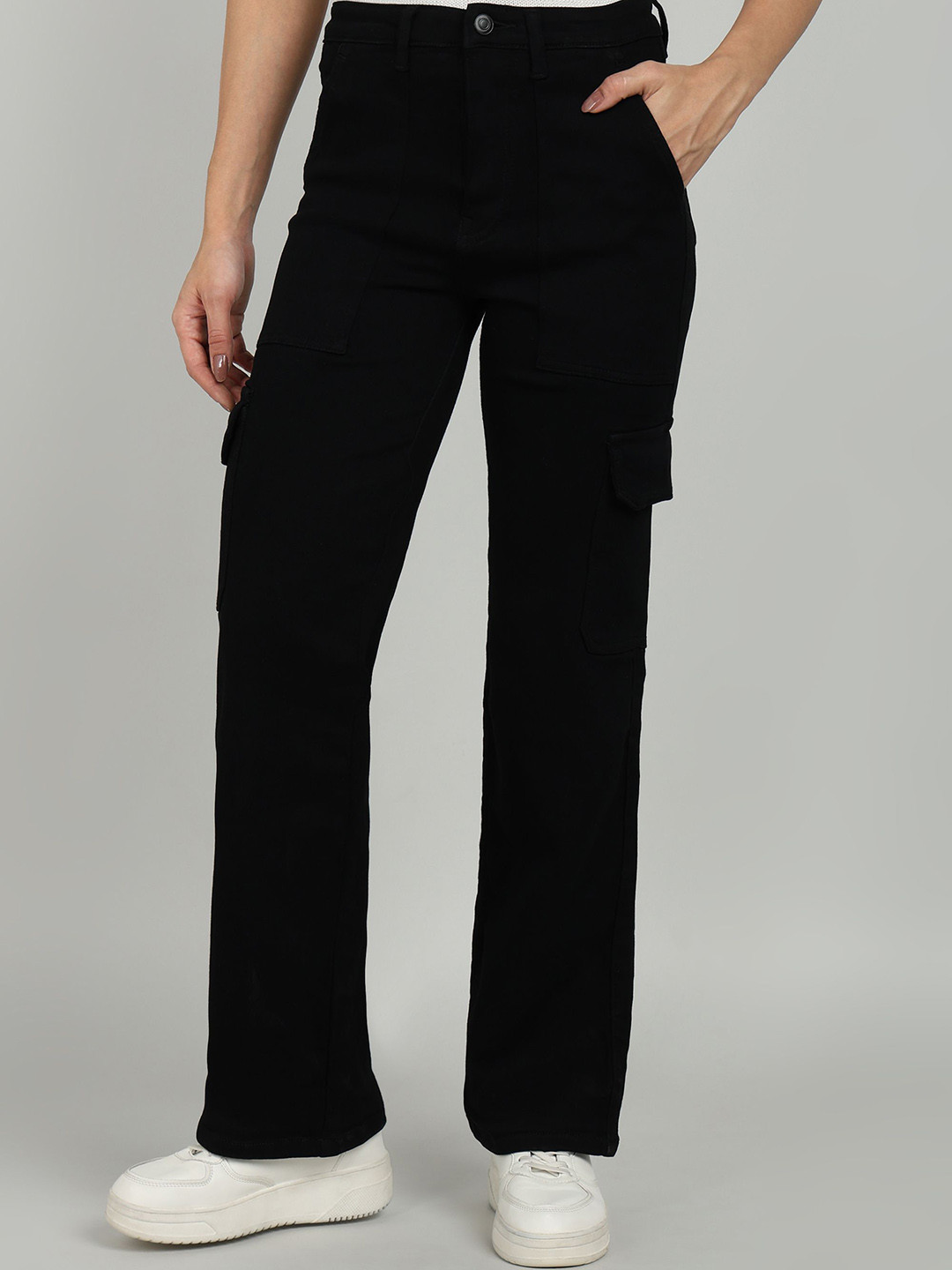 OMG CREATION Women Stretchable Cargo Jeans