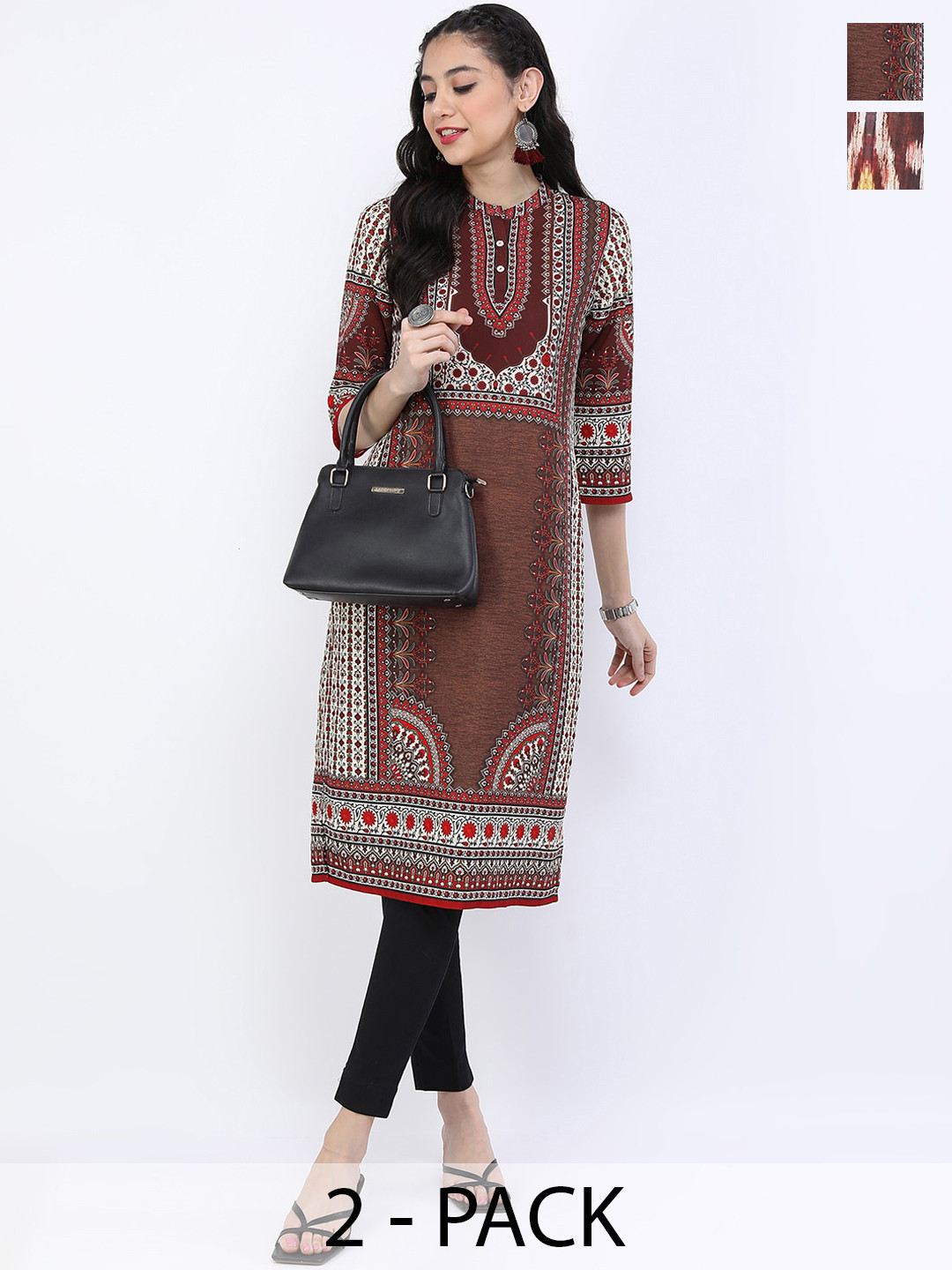 Vishudh Pack of 2 Women Printed Kurta