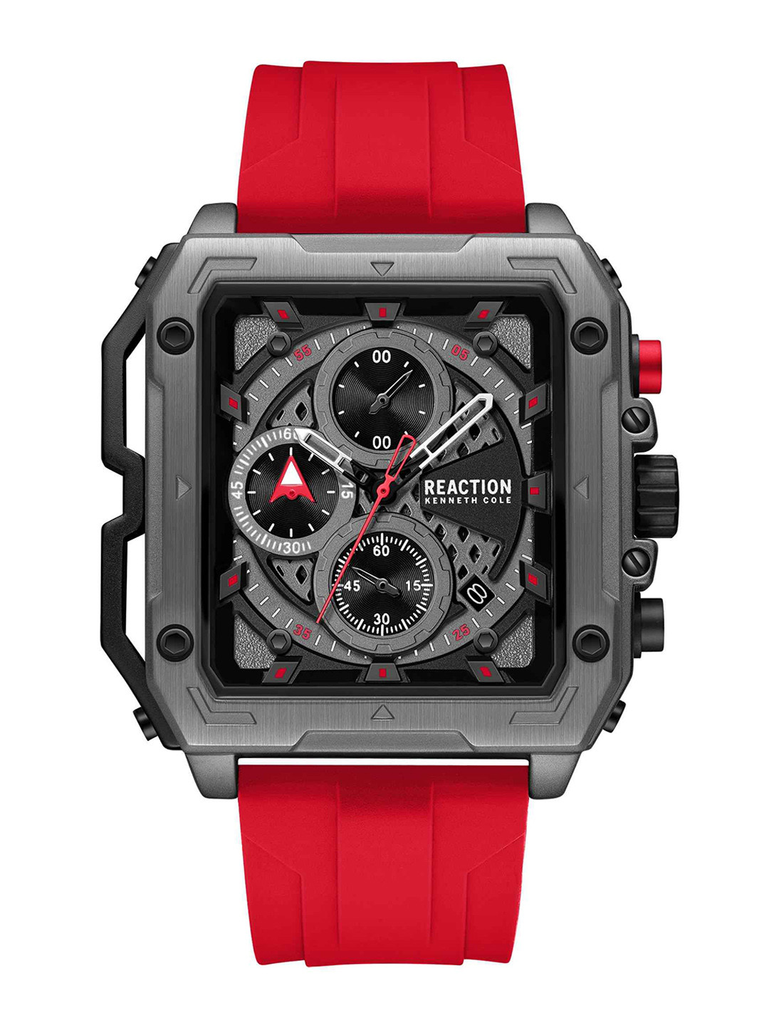 REACTION KENNETH COLE Men Skeleton Dial & Straps Reset Time Analogue Watch KRWGO0070305