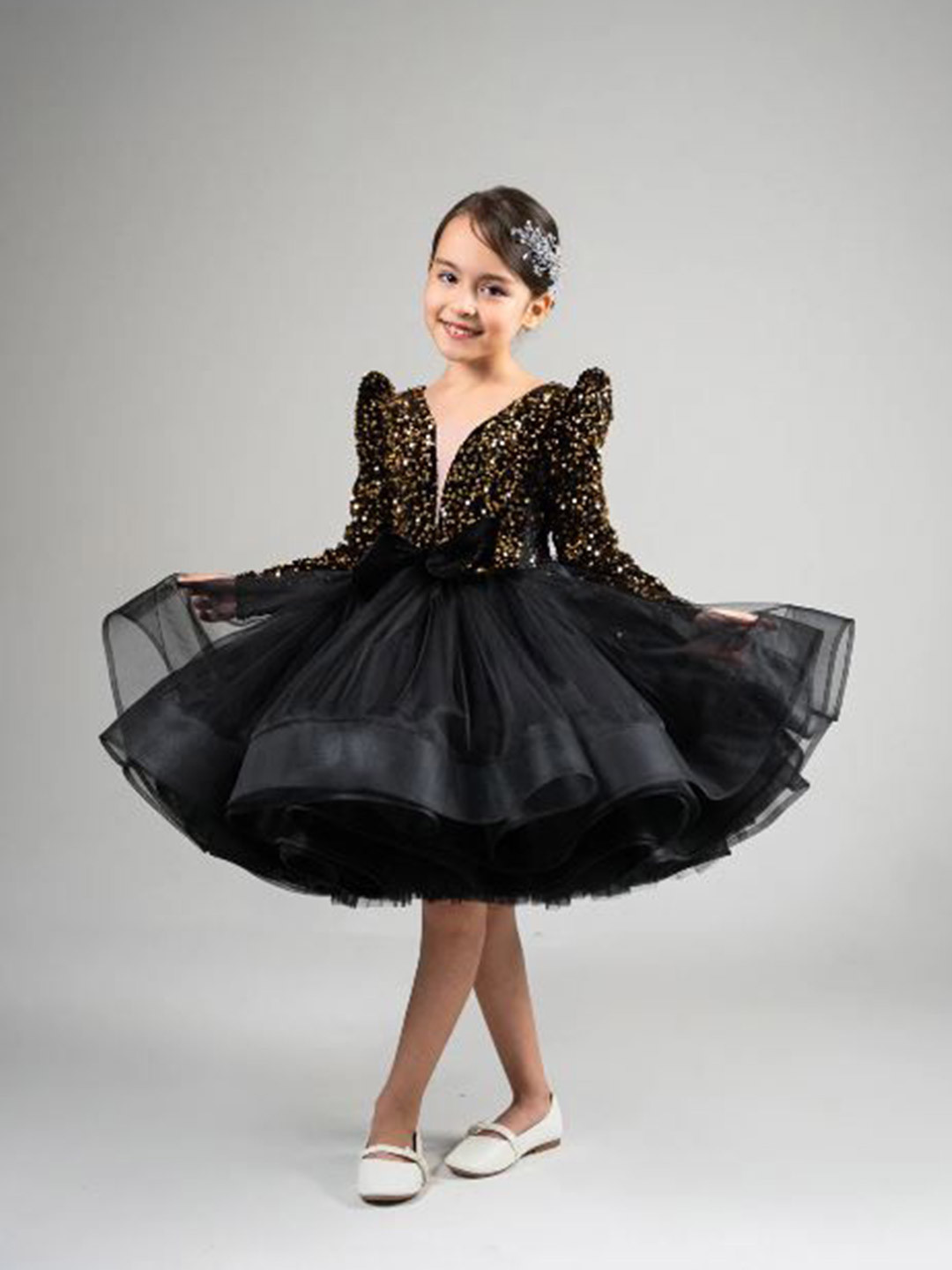 First Little Smile Girls Embroidered Fit and Flare Dress