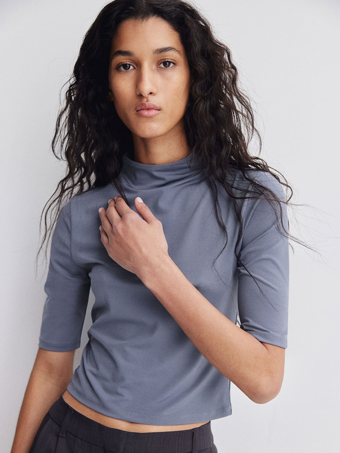 H&M Turtleneck Microfiber Top