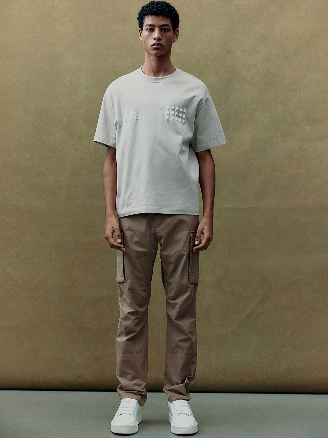 H&M Slim Fit Ripstop Cargo Trousers