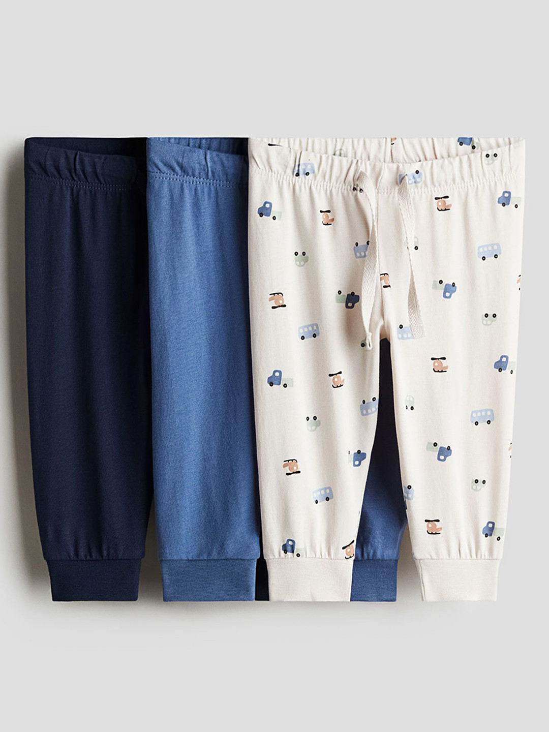 H&M 3-Pack Cotton Jersey Joggers