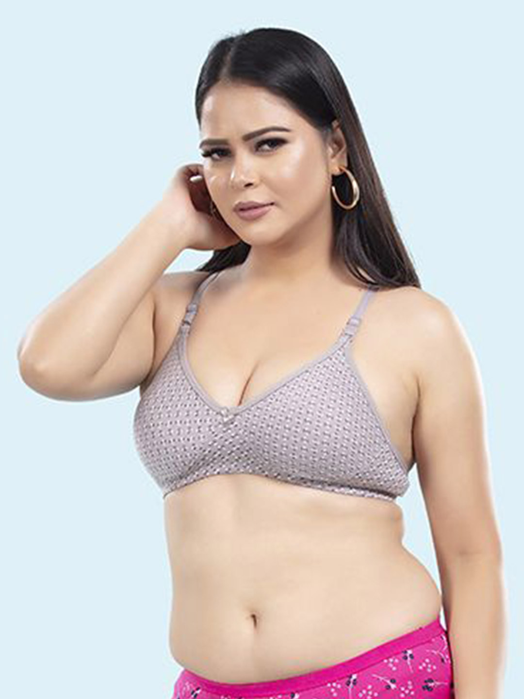 BOLD & BAE Women Everyday Geometric Printed Full Coverage Cotton Bra