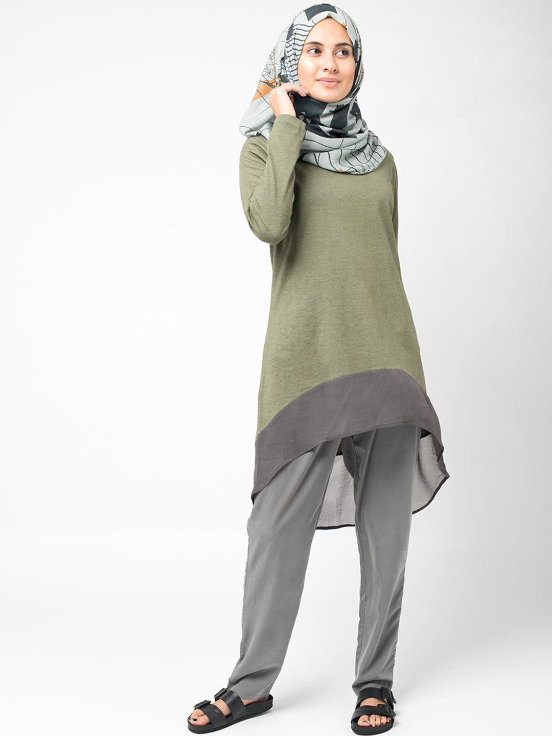 IDH London Women Color-Blocked A-Line Kurta