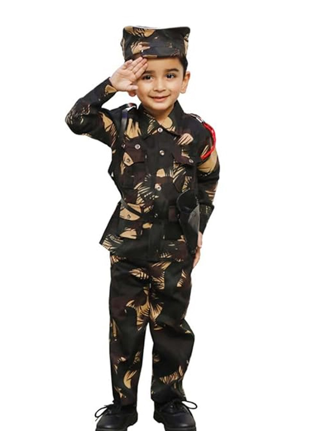 itsmycostume Kids Printed Long Sleeves Shirt With Trousers Army Costume