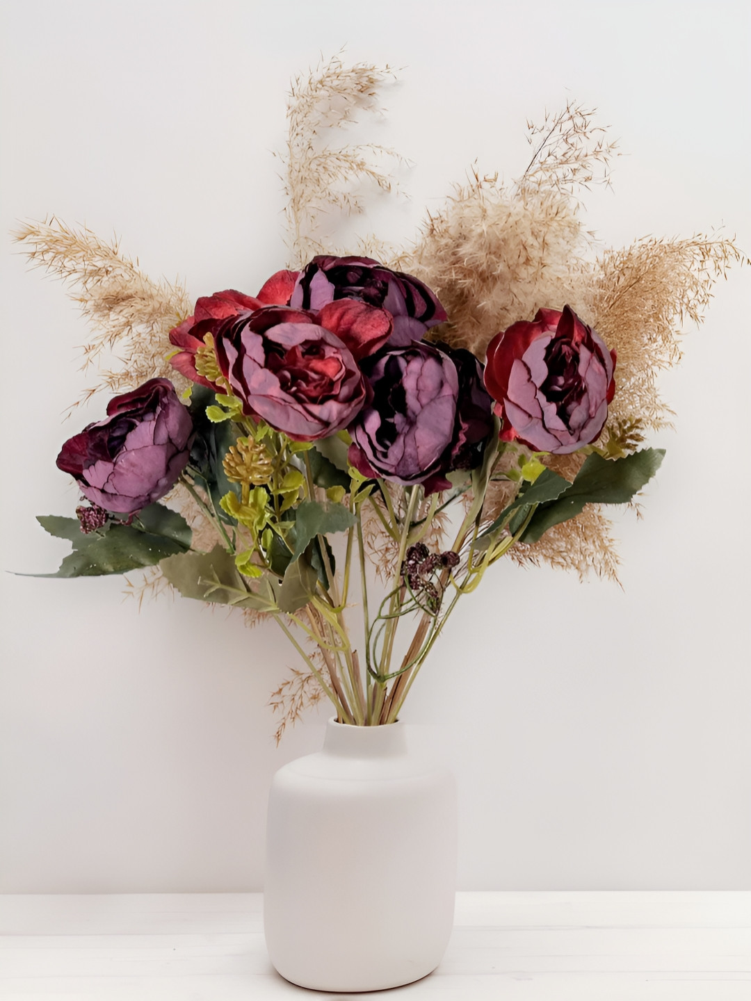 ARTSY Purple & Green Peony Artificial Flower