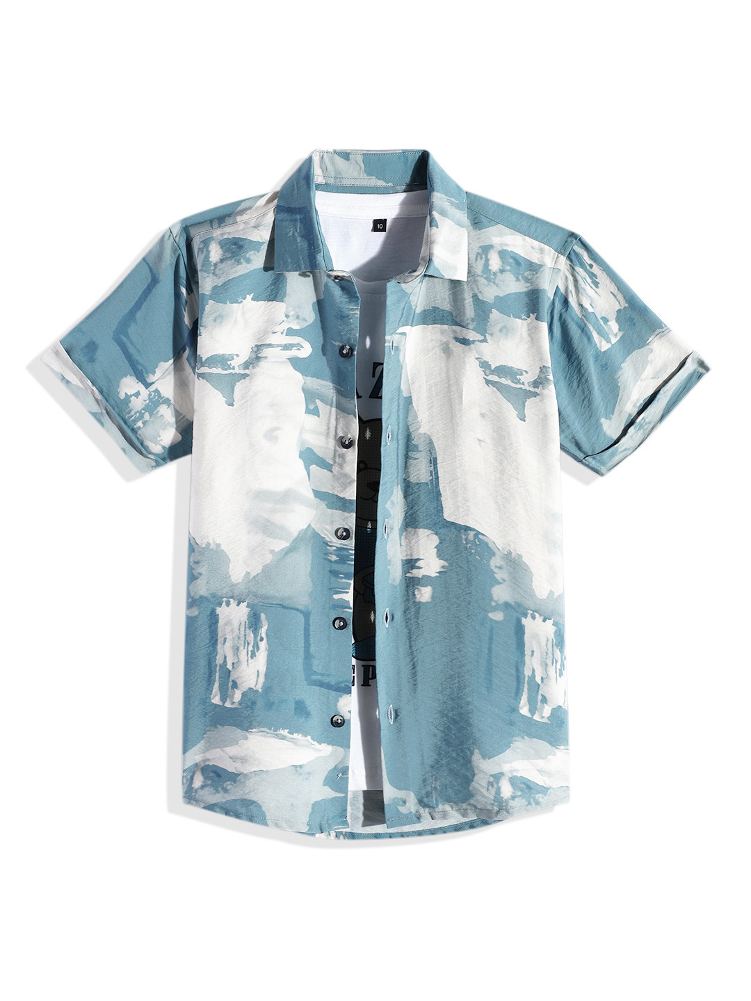 CAVIO Boys Comfort Abstract Printed Casual Shirt with Graphic Printed Tshirt