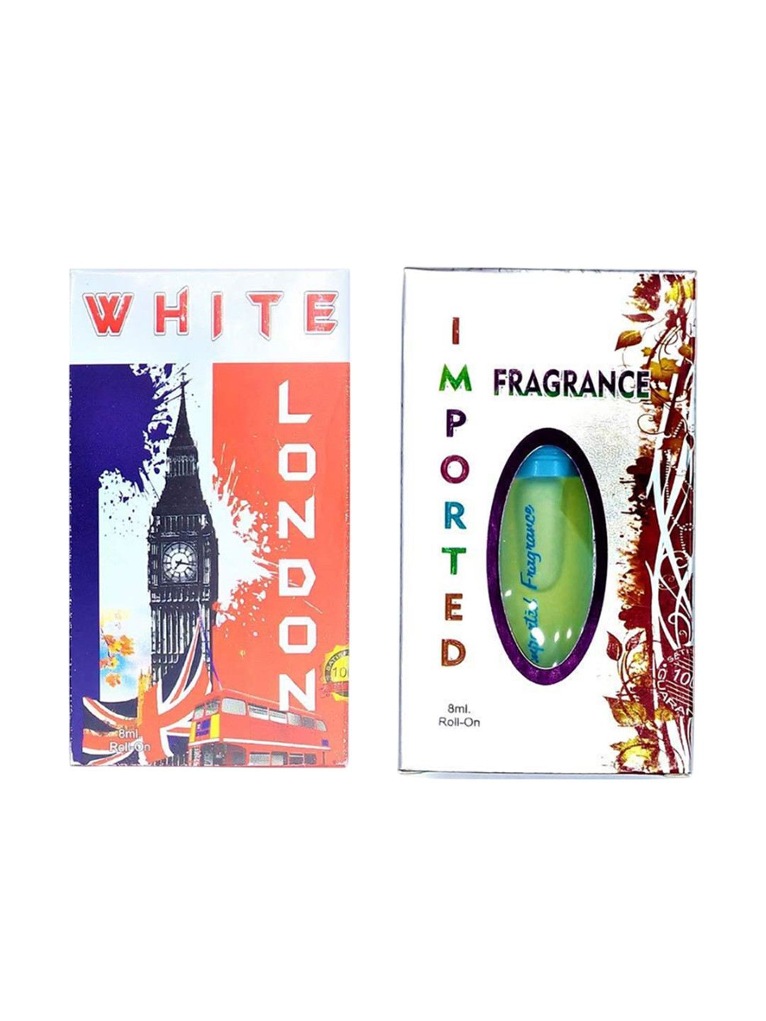 RAVIOUR LIFESTYLE Set Of 2 White London & Imported Roll On Attar - 8 ml Each