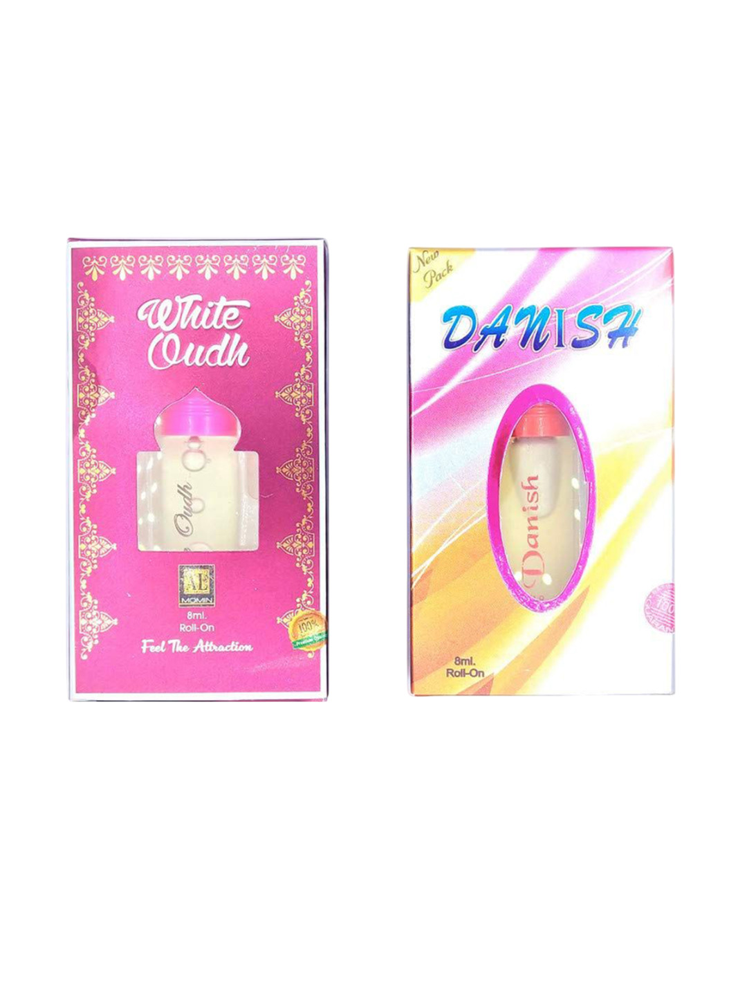 RAVIOUR LIFESTYLE Set Of 2 Danish & White Oudh Non-Alcoholic Roll On Attar - 8 ml Each