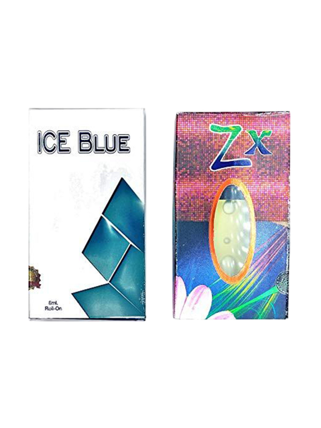 RAVIOUR LIFESTYLE Set Of 2 Ice Blue & ZX Non-Alcoholic Roll On Attar - 8 ml Each