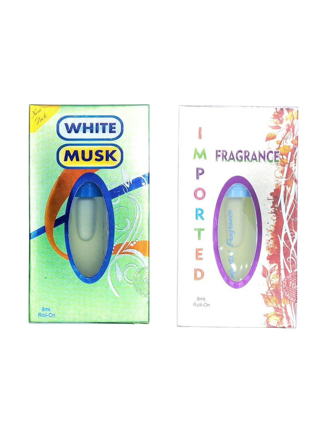 RAVIOUR LIFESTYLE Set Of 2 Fragrance & White Musk Alcohol Free Attar - 8 ml Each