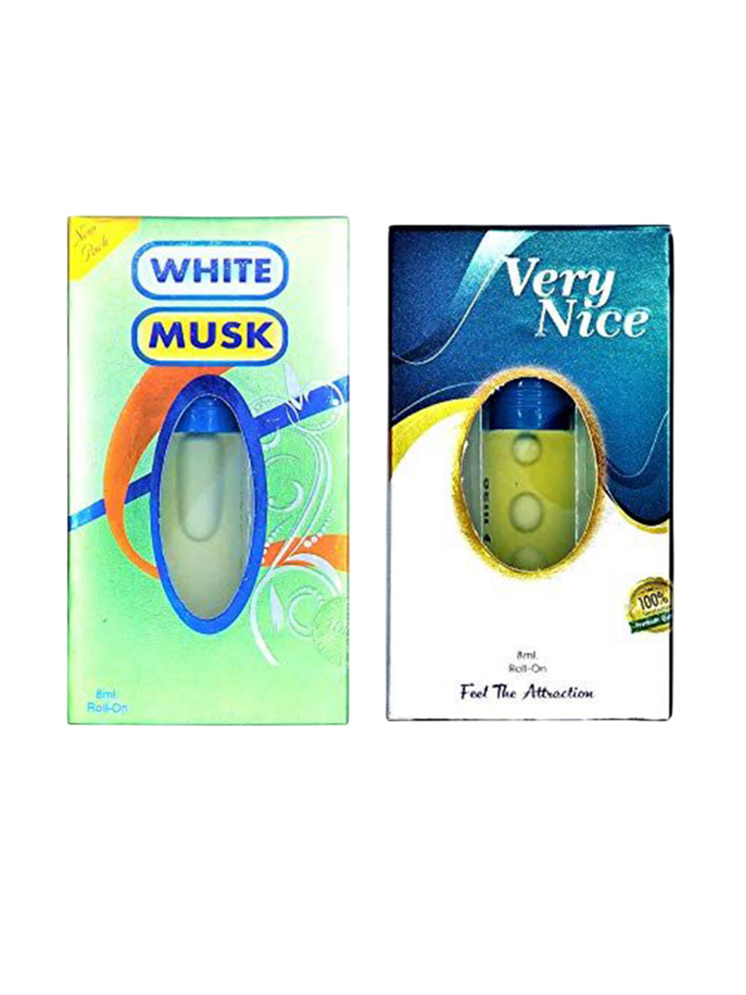 RAVIOUR LIFESTYLE Set Of 2 Very Nice & White Musk Roll On Attar - 8 ml Each