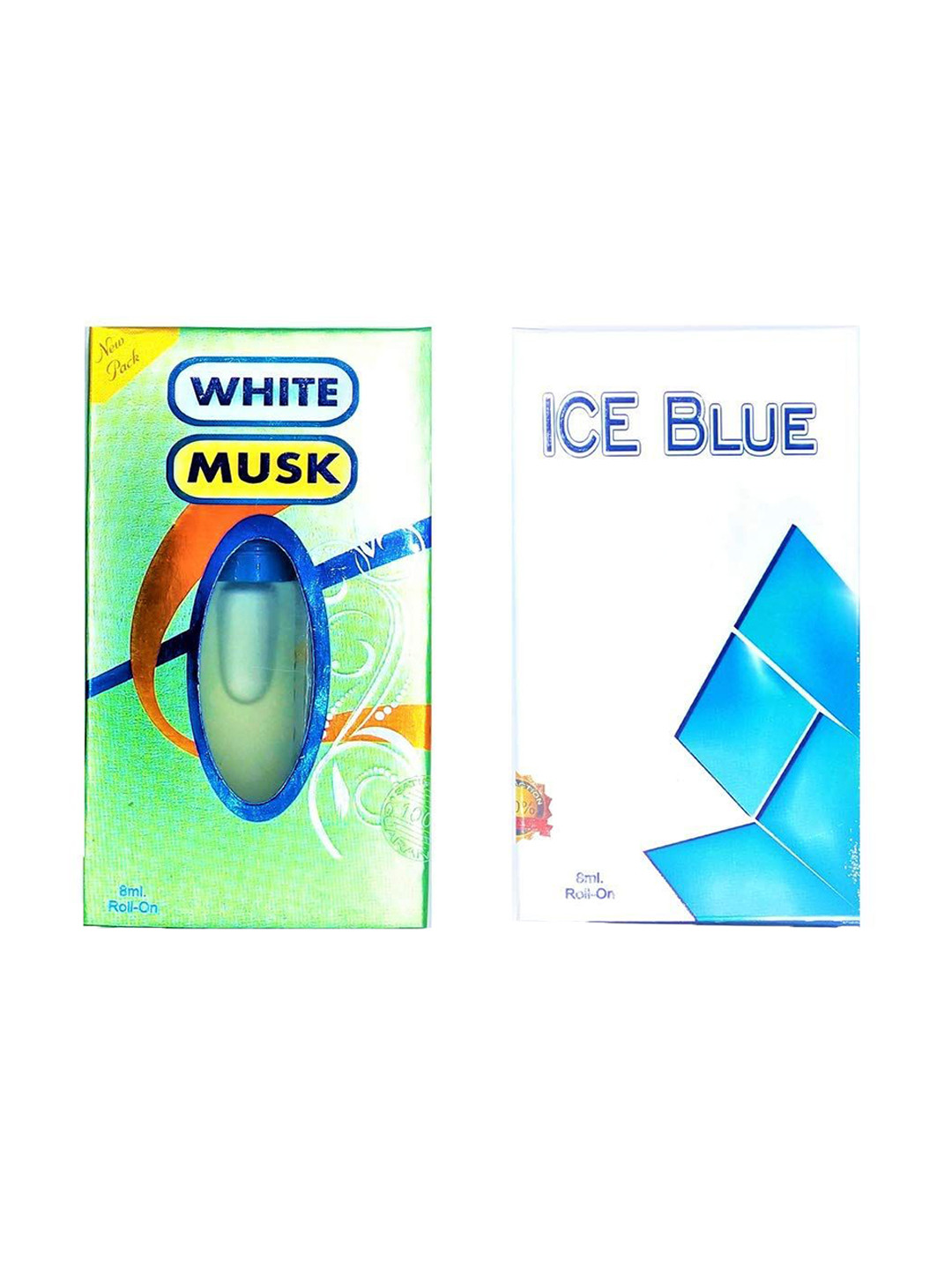 RAVIOUR LIFESTYLE Set Of 2 White Musk & Ice Blue Roll On Attar - 8 ml Each