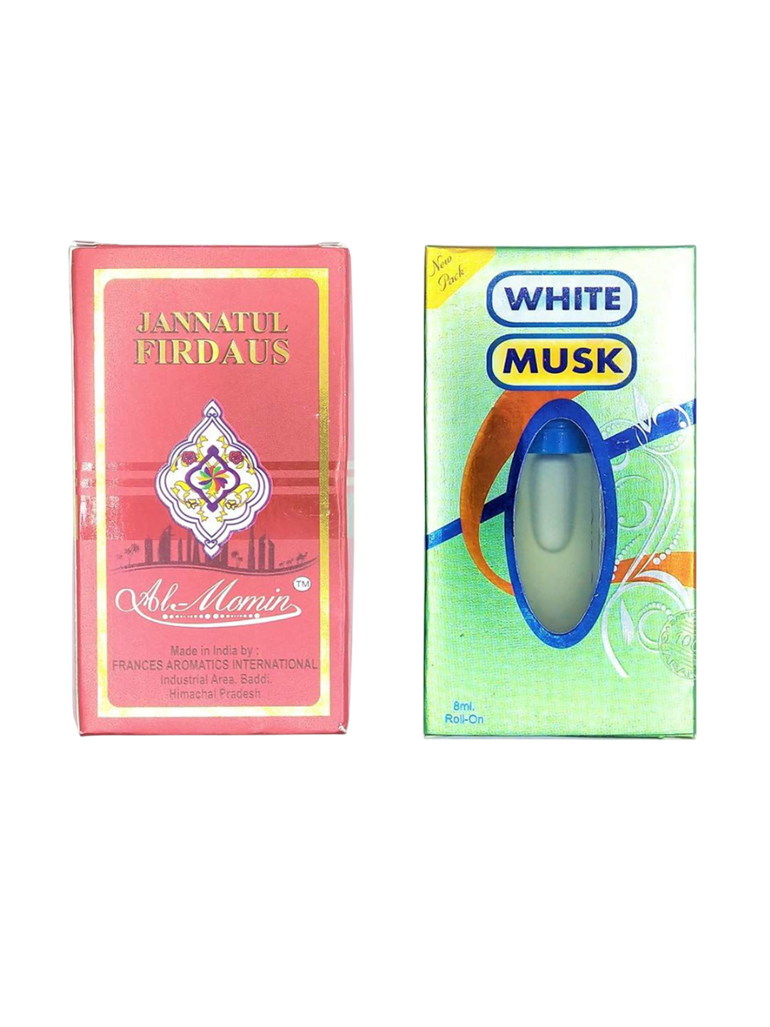 RAVIOUR LIFESTYLE Set Of 2 Jannat Ul Firdous & White Musk Non-Alcoholic Attar - 8 ml Each