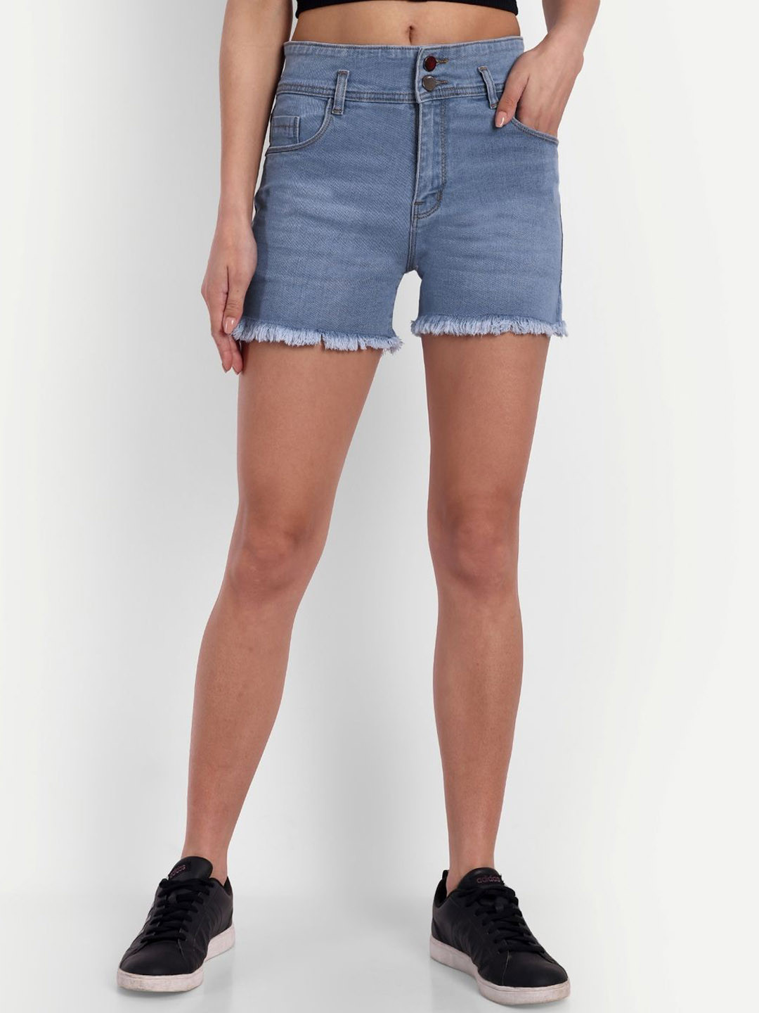 Blue Ronin Women Regular Fit Mid-Rise Denim Shorts