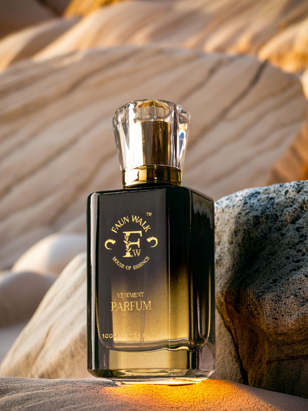 FAUN WALK Men Amber Sandalwood Long Lasting & Premium Eau de Parfum - 100 ml