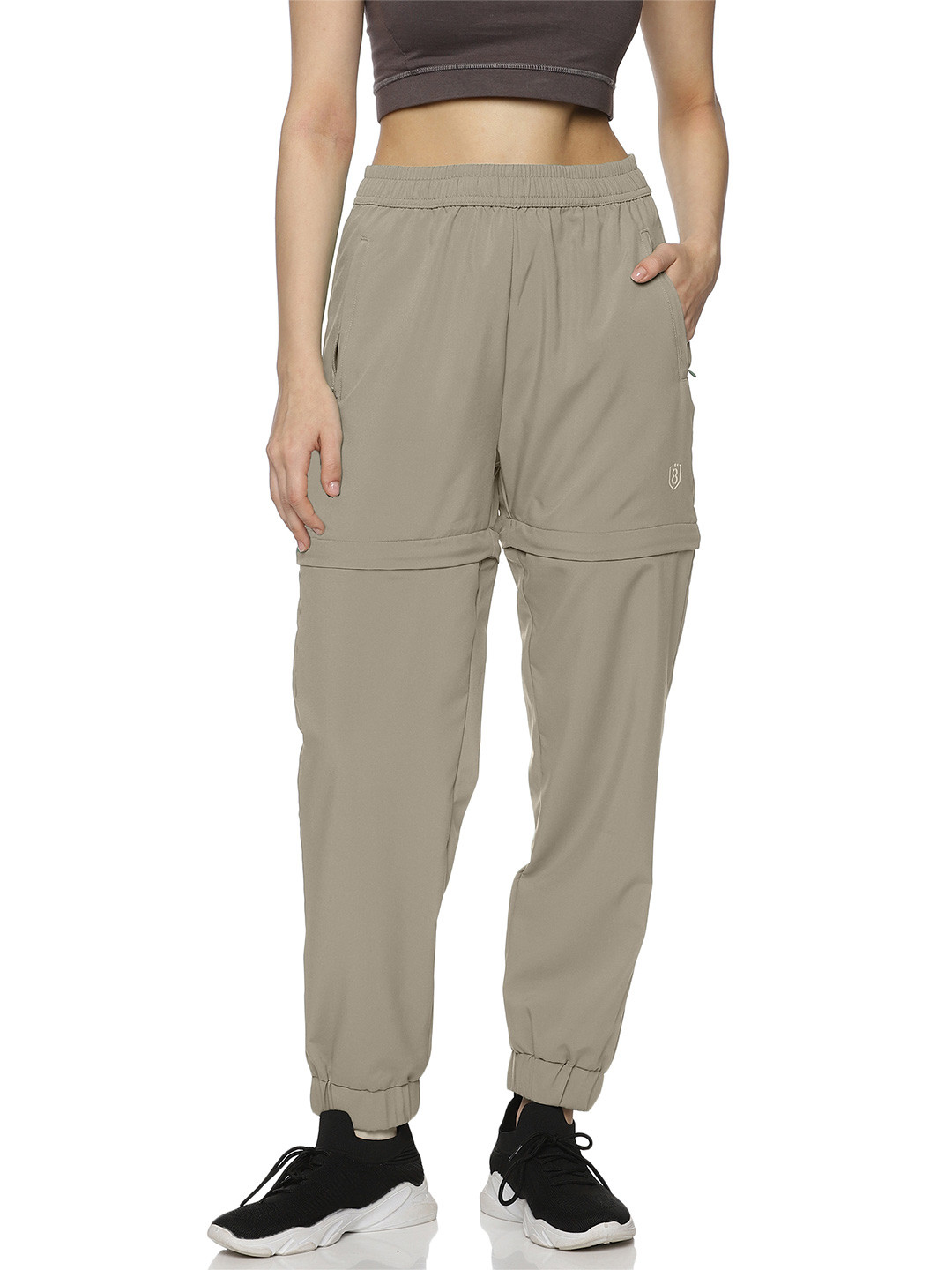 DOMIN8 Women Detachable Mid-Rise Rapid-Dry Track pant