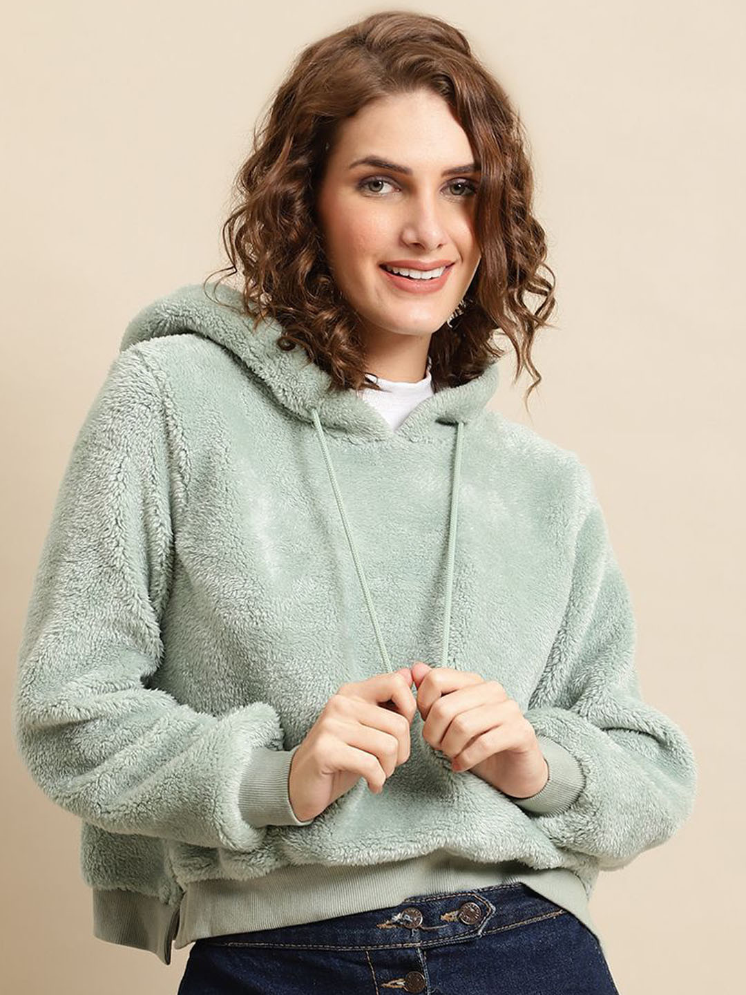 JAKANARY Women Solid Sweatshirt