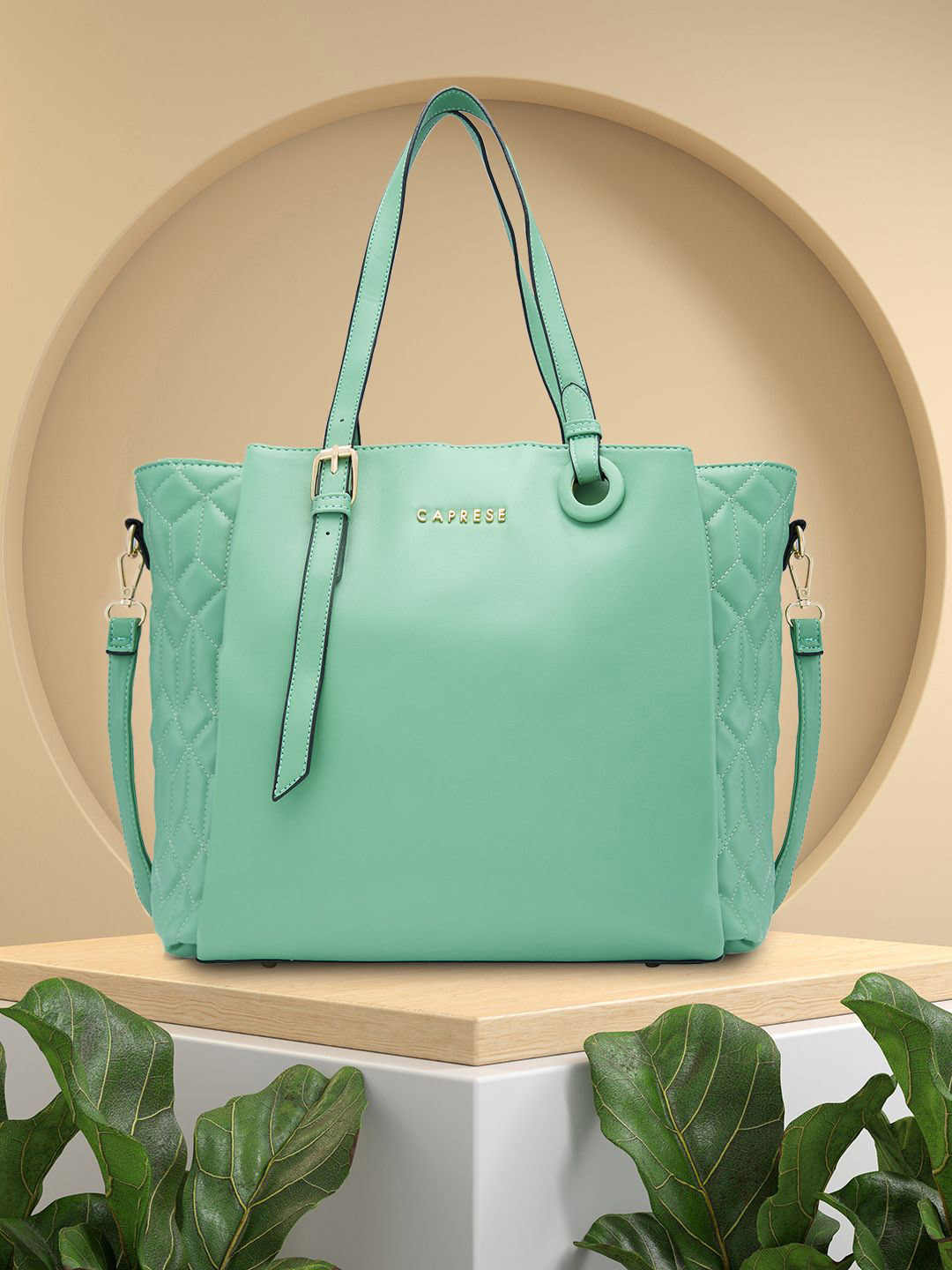 Caprese Sabrina Women Mint Large Tote Bag