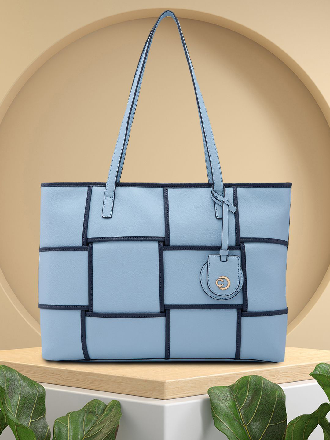 Caprese Modica Women Blue Medium Tote Bag