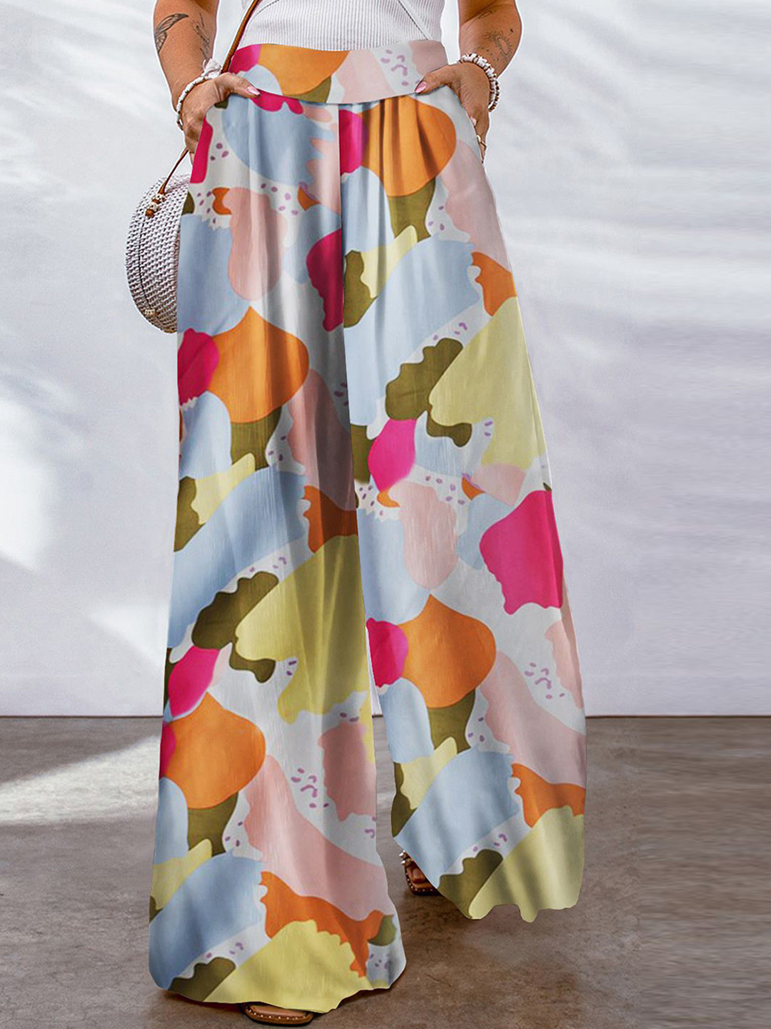 Errabelly Women Printed Parallel Trousers